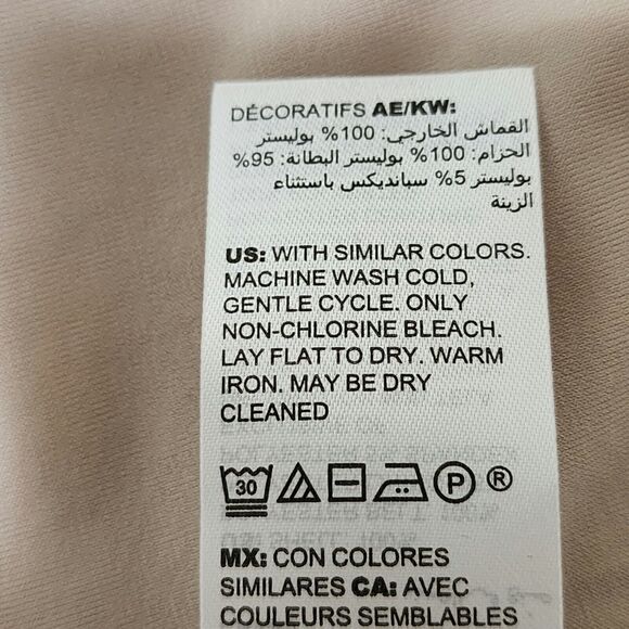 WHBM $200 Womens Guipure Lace Chemise Dress Size 6 Ecru Lined Tie-Belt Holiday - Picture 8 of 10